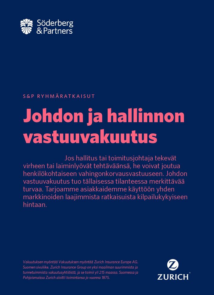 Varför välja Söderberg & Partners VD- och styrelseansvarsförsäkring?